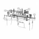 Joint positions of steam pipeline in line support (MY215)