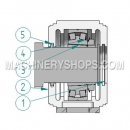 Bearing assembly at the end far away motor (SJHS4A)